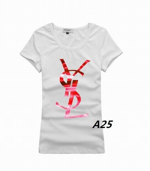 YSL short round collar T woman S-XL-060